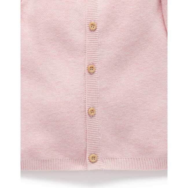 Textured Knit Cardigan Pink Melange - Cardigans - 4