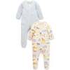 2 Pack Printed Zip Footie Migrating Animals Print - Footie Pajamas - 1 - thumbnail