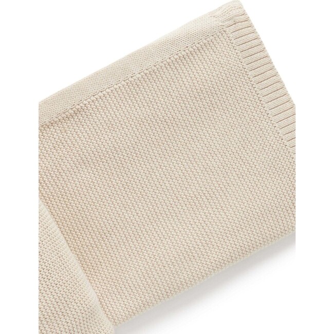 Textured Knit Blanket Wheat melange - Blankets - 2