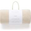 Textured Knit Blanket Wheat melange - Blankets - 4