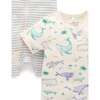 2 Pack Short Sleeve Zip Romper Whale Print - Footie Pajamas - 3