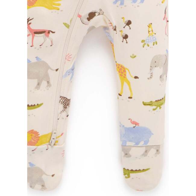 2 Pack Printed Zip Footie Migrating Animals Print - Footie Pajamas - 3