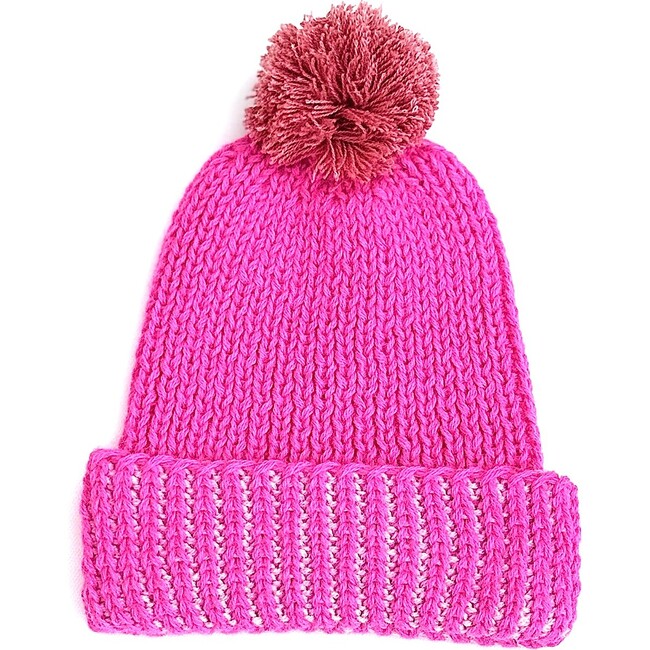Sprinkle Pom Hat, Hot Pinks