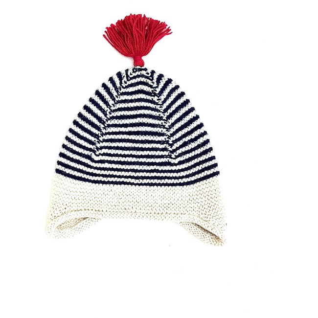 Tassel Hat, Navy/Red