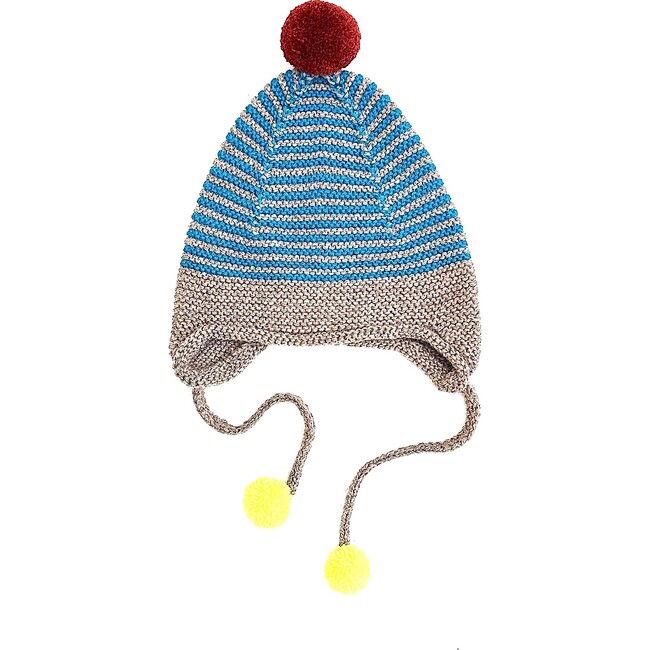 Tassel String Pom Hat, Oat, Ocean, Rust