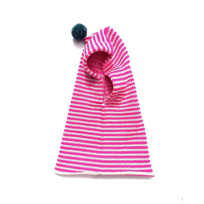Snood, Hot Pink Teal Stripes