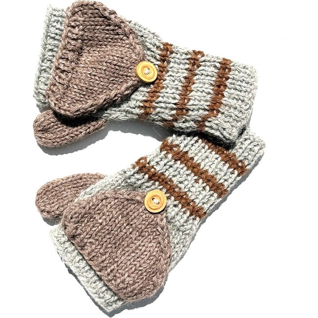 Fingerless Mittens, Oatmeal