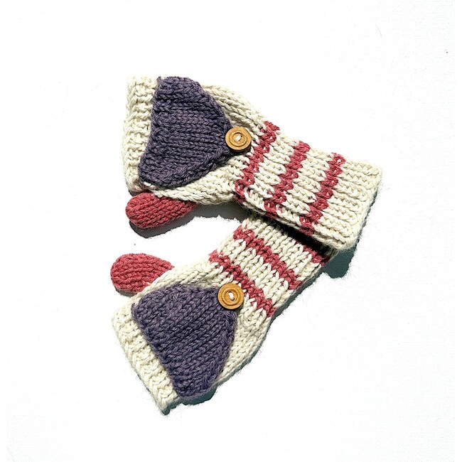 Fingerless Mittens, Powder Lavender