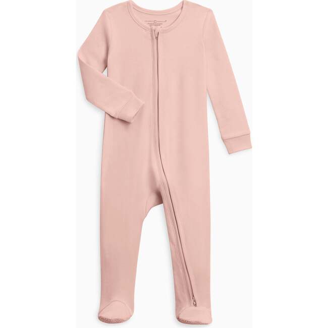 Peyton Zipper Sleeper Blush - Footie Pajamas - 1