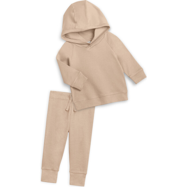 Organic Hoodie and Pant Set, Clay