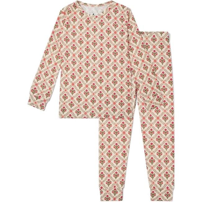 Bamboo Toddler Pajama Set, Holly Trellis
