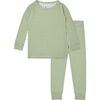 Bamboo Toddler Pajama Set, Evergreen Stripe - Pajamas - 1 - thumbnail
