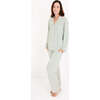 Women's Bamboo Pajama Set, Evergreen Stripe - Pajamas - 2