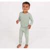 Bamboo Toddler Pajama Set, Evergreen Stripe - Pajamas - 2