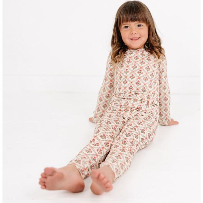 Bamboo Toddler Pajama Set, Holly Trellis - Pajamas - 6