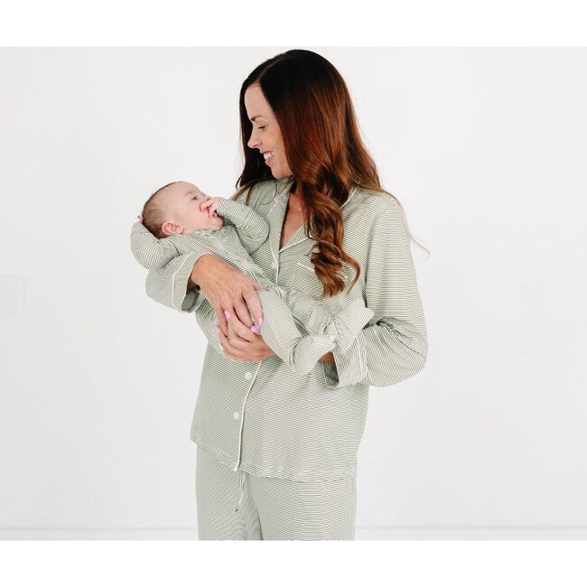Bamboo Sleeper, Evergreen Stripe - Pajamas - 6