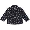 Organic Quilted Corduroy Zipper Jacket, Navy Bloom - Jackets - 1 - thumbnail