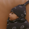 Organic Swaddle Blanket & Hat Set, Happy Face - Swaddles - 2