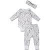 Organic Ruffle Onesie & Pants Set, Garden - Mixed Apparel Set - 1 - thumbnail