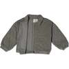 Organic Quilted Bomber Corduroy Jacket, Olive - Jackets - 3