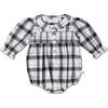Organic Smocked Bubble Romper, Plaid Checks - Rompers - 1 - thumbnail