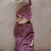 Organic Swaddle Blanket & Hat Set, Bows - Swaddles - 2