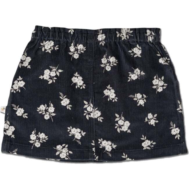 Organic Corduroy Skirt, Navy Bloom - Skirts - 3