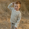 Organic Henley Tee, Olive Gingham - T-Shirts - 2