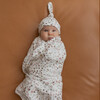 Organic Swaddle Blanket & Hat Set, Garden - Swaddles - 3