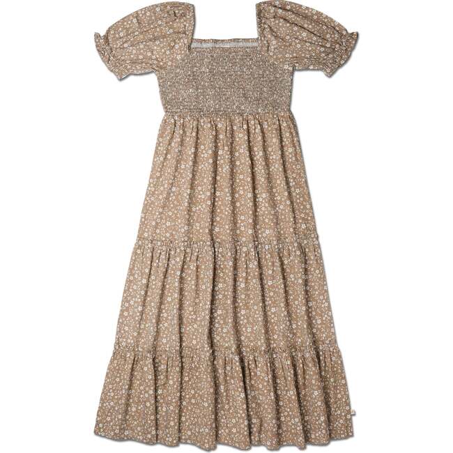Organic Smocked Tiered Dress, Harvest