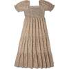 Organic Smocked Tiered Dress, Harvest - Dresses - 1 - thumbnail