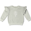 Organic Fleece Ruffle Sleeve Sweatshirt, Magic - Sweatshirts - 1 - thumbnail