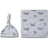 Organic Swaddle Blanket & Hat Set, Airplanes - Swaddles - 3