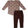 Organic Tee & Foldover Pants Set, Fox - Mixed Apparel Set - 2