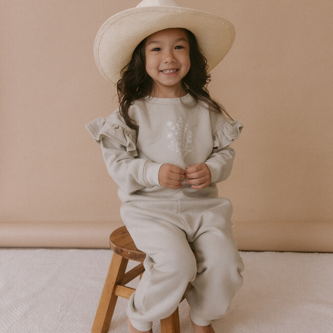 Organic Fleece Ruffle Sleeve Sweatshirt, Magic