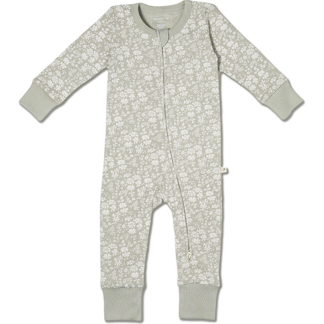 Organic 2-Way Zip Romper, Wildsage