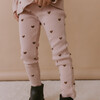 Organic Leggings, Set of 2, Hearts + Dusty Rose - Leggings - 2
