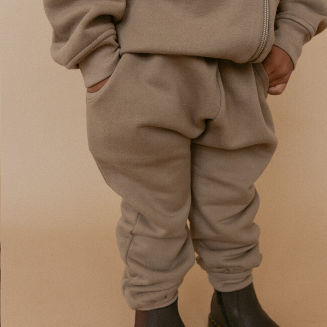 Organic Fleece Jogger Pants, Olive - Pants - 2