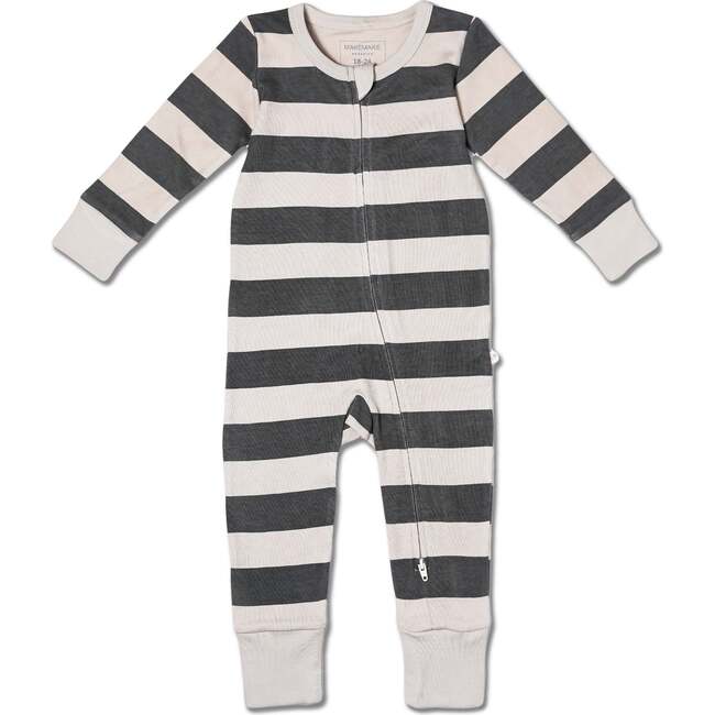 Organic 2-Way Zip Romper, Bold Stripes - Rompers - 2