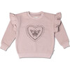 Organic Fleece Ruffle Sleeve Sweatshirt, Love Wings - Sweatshirts - 1 - thumbnail