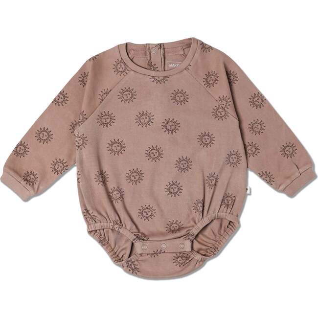 Organic Long Sleeve Bubble Romper, Sun