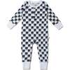 Organic Button Romper, Cabin Checks - Rompers - 1 - thumbnail
