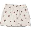 Organic Corduroy Skirt, Brown Floral - Skirts - 1 - thumbnail