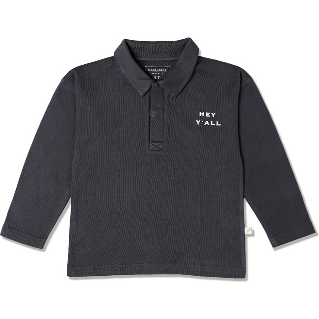 Organic Long Sleeve Polo, Hale Navy