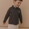 Organic Long Sleeve Polo, Hale Navy - Polo Shirts - 2