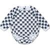 Organic Long Sleeve Bubble Romper, Cabin Checks - Rompers - 1 - thumbnail