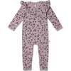 Organic Ruffle Full Sleeve Romper, Mystic Floral - Rompers - 1 - thumbnail