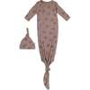 Organic Kimono Knotted Sleep Gown, Sun - Nightgowns - 1 - thumbnail