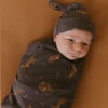 Organic Swaddle Blanket & Hat Set, Leopard - Swaddles - 2 - thumbnail