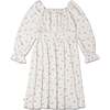 Organic Long Sleeve Ruffle Dress, Rustic Rose - Dresses - 1 - thumbnail